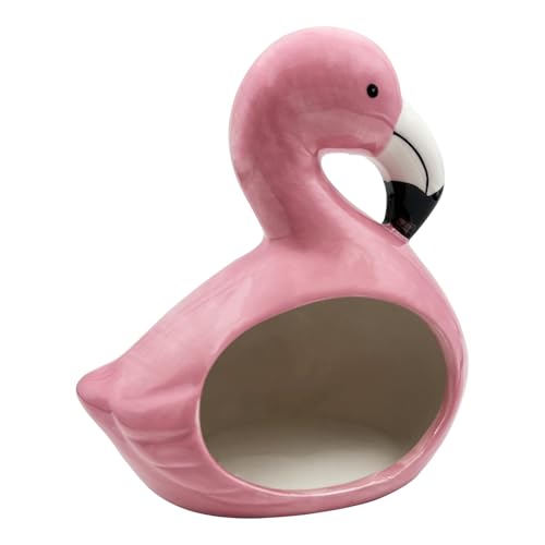 Flamingo Shaped Ceramic Bowl, Pink Tropical-Themed Storage Container, Versatile Organizer for Jewelry, Candy, Hair Ties, Keys
