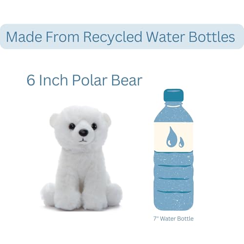 The Petting Zoo Polar Bear Stuffed Animal Plushie, Gifts for Kids, Wild Onez Babiez Zoo Animals, Polar Bear Plush Toy 6 inches - color: Polar Bear
