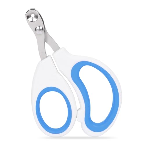 Cat Nail Clipper with Circular Cut Hole, Avoiding Excessive Cutting, Suitable for Beginners. It Can Also be Used for Small Animals Such as Birds, Hamsters, Guinea Pigs, Etc. (Blue) - color: blue