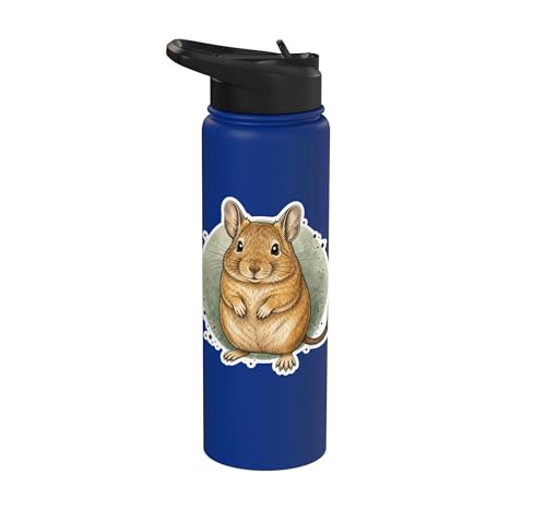 Degu Watercolor Circle Stainless Steel Insulated Water Bottle - color: Royal Blue