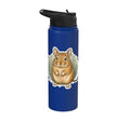 Degu Watercolor Circle Stainless Steel Insulated Water Bottle - color: Royal Blue