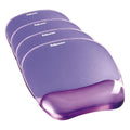 Fellowes Crystals Gel Mouse Pad with Wrist Rest - Purple (91441) (Pack of 4) - color: Purple, size: 9.1L x 7.9W inches (Pack of 4)