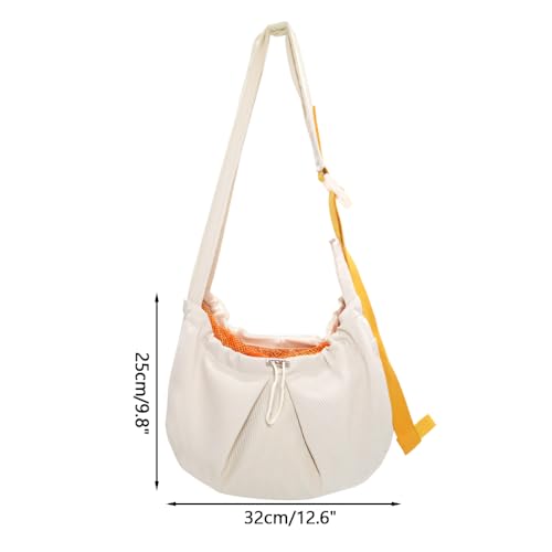 Ferret Sling Carrier, Soft Breathable Small Animal Sling Bag with Widened & Adjustable Shoulder Strap for Ferrets Puppy Kitten Rabbit