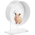 Silent Hamster Wheel, Hamster Exercise Wheel with Adjustable Acrylic Stand, Hamster Exercise Wheel for Gerbil, Syrian & Dwarf, Chinchilla and More Small Animal Hamster Running Wheels (8.2 in)
