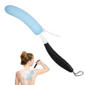 Back Scrubber for Shower,15.35" Long Handle Shower Brush for Body | Back Brush for Shower for Men Women, Long Handled Bath Sponge for Deep Clean,Exfoliating,Anti-Slip Curve Handled - size: Black-blue