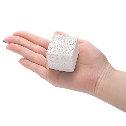 DEAYOU 30 Pack Small Animal Lava Bites, Hamster Teeth Grinding Block, Bunny Chew Toys, Natural Mineral Calcium Square Stone for Chinchilla, Squirrel, Rat, Parrot, Rabbit, Guinea Pig, 1.57"×1.57"×1.57"