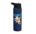 Sonic the Hedgehog - Ski Flying Tails Stainless Steel Insulated Water Bottle - color: Navy Blue