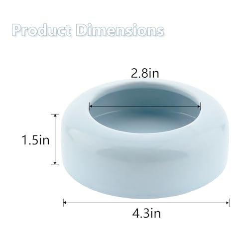 2 Pack Bird Feeder Ceramic Anti-Spill Food Bowl for Bird Parrot Cockatiel Parakeet Conure Finch Rodents Small Animals (Blue and Green)