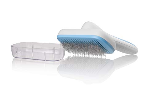 Pets First Premium Dog Brush & CAT Brush Self Cleaning Dog Slicker Hair Brush Easy to Clean Best Pet Grooming Brushes Shedding Grooming Tools for Dogs and Cats. Beautiful Gift for the Groomer!