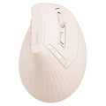 Uineer Vertical Ergonomic Mouse, Wireless Bluetooth Mouse, 3-Device,Quiet | Switch among 3 devices; side scroll wheel supports horizontal navigation for documents and spreadsheets. - color: Pink