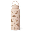 SANDJEST Western Cowgirl Water Bottle 32oz Stainless Steel with Lid, Insulated Bottles for Women Girls, Gift Idea for Birthday Christmas - color: Cowgirl