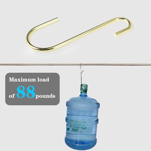 Vindar 3 Pack 6 Inches Bird Feeder Hook Heavy Duty Gold S Hooks Hangers for Kitchen, Office, Wind Chimes, Lanterns, Gardening Tools, Hummingbirds Feeders, Bird House, Lanterns - color: Gold 3 Pack 6 Inch