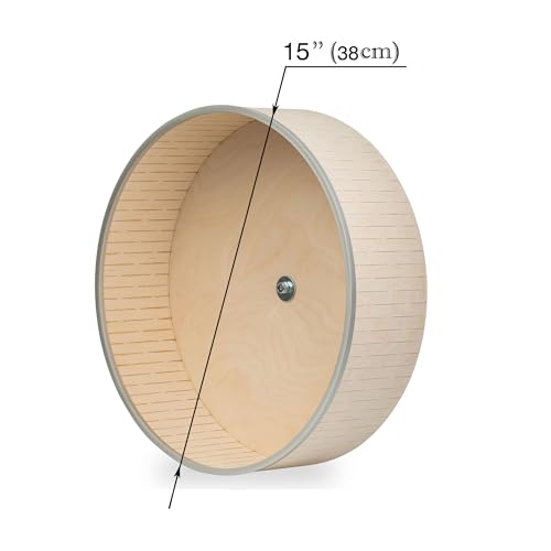 15 Inch Wide Silent Chinchilla Running Wheel with Double Ball Bearings