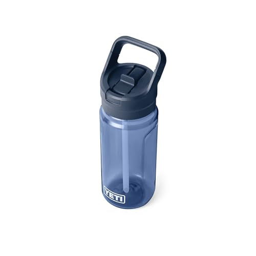 YETI Yonder 600 ml/20 oz Water Bottle with Yonder Straw Cap, Navy - color: Navy, size: 20 Ounces