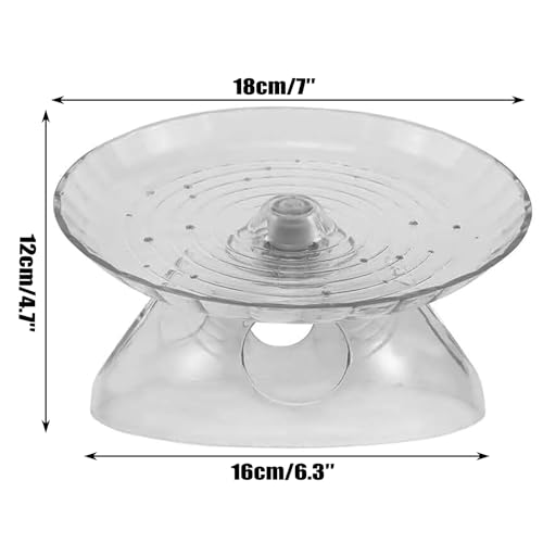 Hamster Wheel, 7 Inch Silent Exercise Running Wheel with Escape Holes, Quiet Spinner Toy for Guinea Pigs, Sugar Gliders, Gerbils (Transparency) - color: Transparency