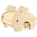 Hamster Wooden Hideout House Natural Wood Pet Rats Climbing Play Hut Hideaway Room for Small Chicken Hedgehogs Chinchilla Habitat Pet Cage Accessories (C) - style: C