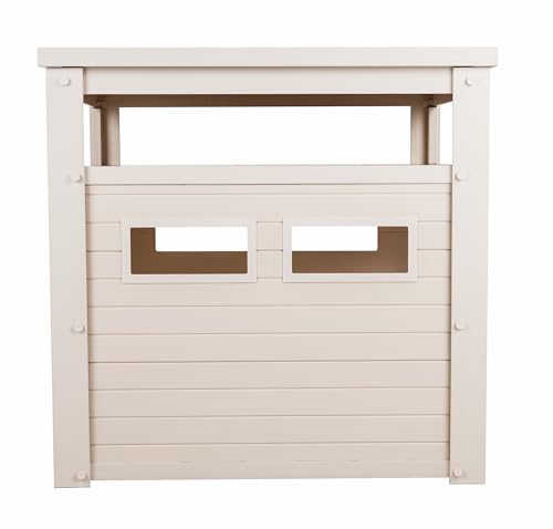 New Age Pet ECOFLEX Litter Loo Standard & Jumbo Sizes, 4 Colors, Moisture and Odor Resistant Enclosure & End Table, No‑Tools Assembly, 10 Year Warranty, Antique White, Jumbo - color: Antique White, size: Jumbo