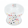Necoichi Ceramic Elevated Cat Water Bowl, Whisker-Friendly (Cat, Regular) - color: Sakura, size: Extra Tall