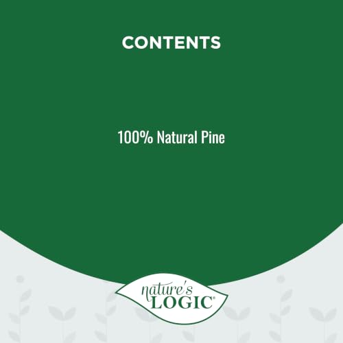NATURE'S LOGIC Pine Pellet Cat Litter - 100% Natural - Unscented, 12 lb | 100% Natural Pine, Dust-free, Biodegradable, Safe for cats, kittens, reptiles & small pets, Highly absorbent, 12 lb bag - size: 12 lb