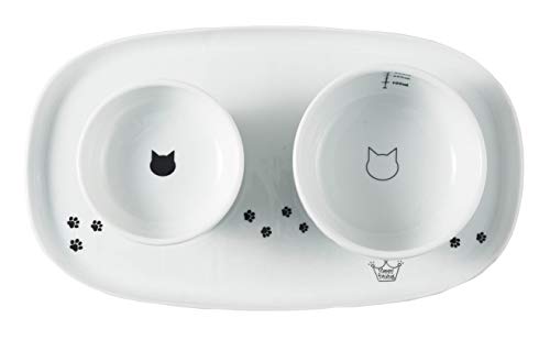 Necoichi Raised Cat Bowl Dining Tray (Bowl Set with Dining Tray)
