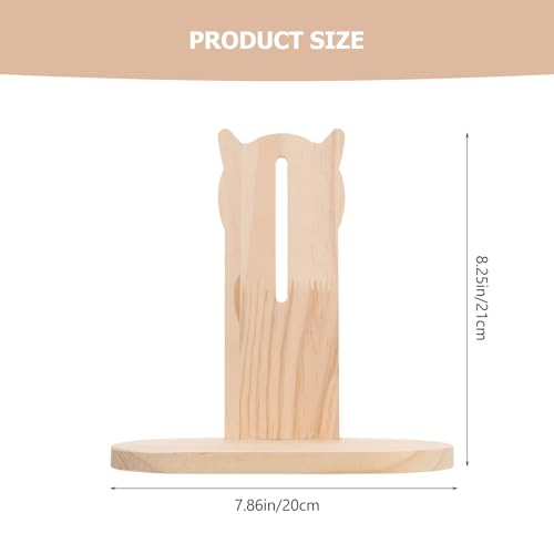 Toyvian Hamster Wheel Stand, Silent Wooden Exercise Wheel Holder for Small Pets