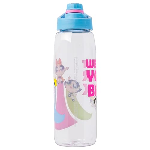 Silver Buffalo Powerpuff Girls We Got Your Back, Water Bottle, 28oz | Bubbles, Buttercup and Blossom, Includes Screw-On Lid, 0.83 Liters - color: Powerpuff Girls, size: 28 Ounces