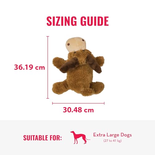 KONG Cozie Plush Dog Toy with Squeaker (Marvin The Moose, X Large) - size: X-Large (Pack of 1), style: Marvin the Moose