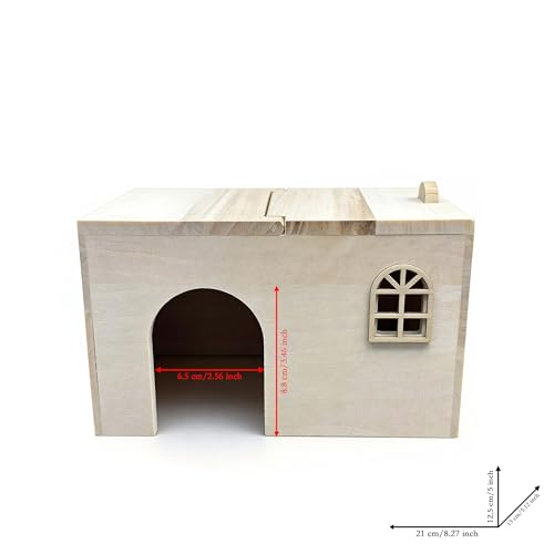 Hamster Hideouts and Houses, Small Animal Hides Home Habitats Enclosure Platforms, Cage Decor Playground Hut, Hideaway for Pet Mouse Syrian Rat Gerbil Mice