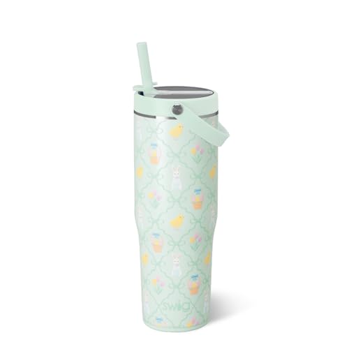 Swig Life 30oz Leakproof To-Go Tumbler with Handle, Hoppy Easter | Leakproof Lid - Triple Insulated Stainless Steel - Handle & Straw Included - Cup Holder Friendly - Dishwasher Safe - color: Hoppy Easter