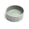 Ceramic Pet Bowl for Dogs and Cats, Food and Water Dish, 8 Cup Capacity, Large, Grey, Dishwasher and Microwave Safe - color: Grey, size: Large