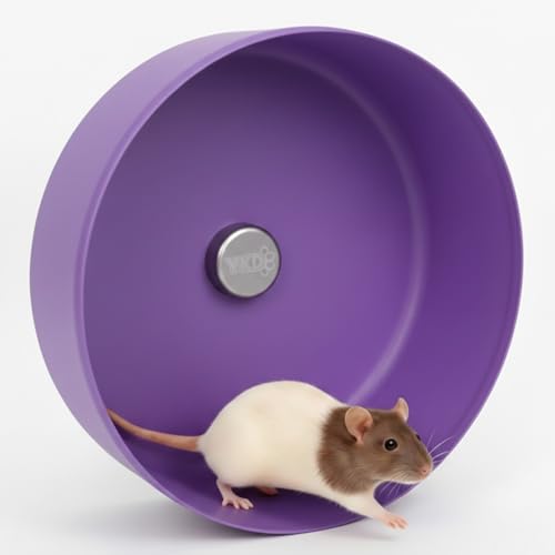 11.8" Aluminum Alloy Silent Rat Exercise Wheel | Chinchilla Noiseless Running Wheel for Fancy Rat, Chinchilla, Syrian Hamsters, Hedgehogs and Small Pets - color: Purple