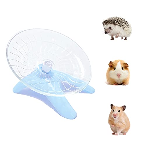 Hamster Flying Saucer Silent Running Exercise Wheel for Hamsters, Gerbils, Mice,Hedgehog and Other Small Pets Silent Running Wheel Hamster Wheel (Blue) - color: Blue