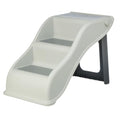 TRIXIE Lightweight 3-Step Pet Stairs, Gray | Collapsible, Non-Slip Rubber Treads, For Beds and Couches, Easy to Store