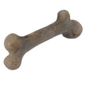 Pet Qwerks Dinosaur BarkBone, Nylon Dog Bone for Aggressive Chewers Chew Dog Toy, Bacon Flavor - Medium 8.5" - size: Medium