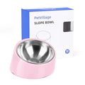 Tilted Dog Bowl Non-Slip & Non-Spill Pet Feeder with Elevated Detachable Melamine Stand, Easy to Get Food Dog Dish, M/180ml Pink - color: Pink, size: Medium(180ml)