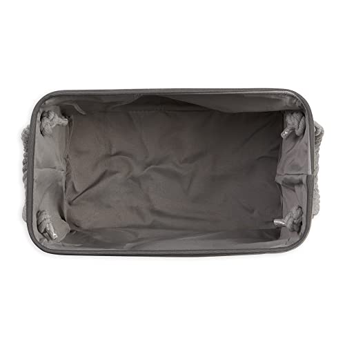 Bone Dry Pet Storage Collection Striped Paw Patch Bin, Small Rectangle, Gray - color: Gray, size: Small Rectangle