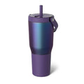 BrüMate Resa 35oz 100% Leakproof Travel Tumbler w/Handle & Straw | Flexible SoftSip Straw | Silicone Sleeve for Durability | Stainless Steel | Cup Holder & Travel Friendly Water Bottle (Dark Aura) - color: Dark Aura, size: 35 oz