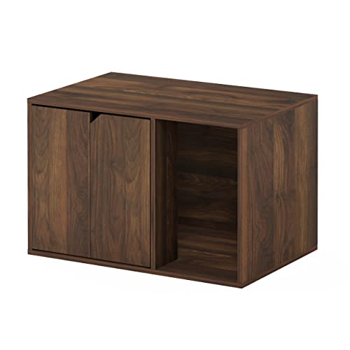 Furinno Peli Litter Box Enclosure, Small, Columbia Walnut - color: Columbia Walnut, size: Small