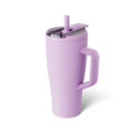 BrüMate Era Flip 30oz Tumbler with 100% Leakproof Covered Straw Lid | Hygienic Covered Straw | Insulated Stainless Steel Water Bottle with Handle | Cup Holder Friendly | BPA-Free (Lavender) - color: Lavender, size: 30 Ounces