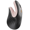 ProtoArc EM11 NL Wireless Ergonomic Mouse, Rechargeable, Black Pink | 58° vertical design supports a natural wrist posture, connect 3 devices via Bluetooth/2.4G USB-A, 500mAh USB-C rechargeable. - color: Black Pink