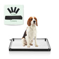 HQ4US 4LEGS Large Portable Dog Pee Pads Foldable Liner Base 33''x23'' Training Pad Holder with Fixing Clips, Waterproof, Easy Clean, Indoor Dog Potty - size: L 33'' x 23'' for Dog＜ 28" Length