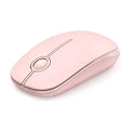 VssoPlor Wireless Mouse, 2.4G Slim Computer Laptop Mouse, Pure Pink | Portable Mouse, Plug & Play USB Nano Receiver, Quiet Silent Optical Mice for Notebook, PC, Laptop, Computer, Windows, Mac - color: Pink