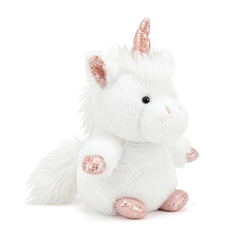 PEACH CAT Unicorn Stuffed Animal Cute Plushies Small Plush Toys Gifts for Kids White (Squeaky) - style: White Unicorn