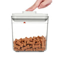 Dog Treat Container with POP-UP Airtight Lid,Dog Treat Jar | (1.8Qt /1.7L)-Small Animal Food Storage Container,Wide Mouth Opening