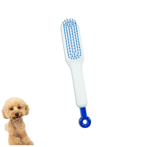 Scalable Small Grooming Dog Brush, Puppy Massaging Hair Brush, for Small Dogs Cats Rabbits of All Hair Types (White) - color: White
