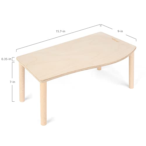 Niteangel Hamster Play Wooden Platform: Wave- 15.7" L x 9" W - 7" H | Can Maximizes Cage Space & Enriches Pet environment for Dwarf Syrian Hamsters Gerbils Mice Degus or Other Small Pets - size: Wave - 7" height