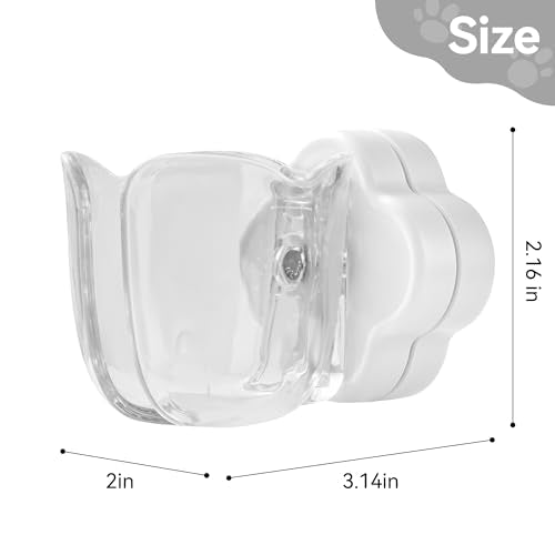 Hamster Water Bottle Holder - Magnetic & Repositionable, Adjustable Base for Hamster Cage, Secure Magnetic Mount, Easy to Move/Install, Fits Most Small Pet Water Bottles (Holder Only) - color: White