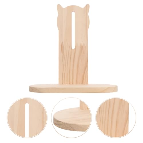 Toyvian Hamster Wheel Stand, Silent Wooden Exercise Wheel Holder for Small Pets