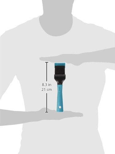 Master Grooming Tools Flexible Single Side Pet Slicker Brush with Hard Handle, Small, Teal - color: Teal, size: Small, style: Single-Hard