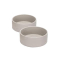 SPUNKYJUNKY 13.5OZ Ceramic Dog and Cat Bowl, Modern Cute Weighted Food Water Bowl for Replacement Grey (2 Pack) - color: Grey, size: 1.7 CUPS × 2